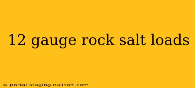 12 gauge rock salt loads