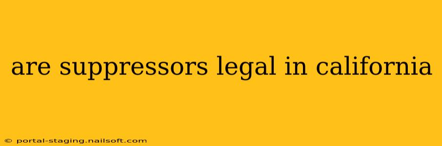 are suppressors legal in california