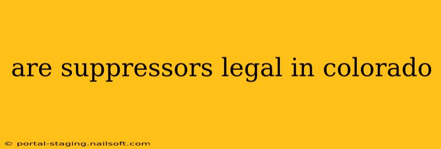 are suppressors legal in colorado