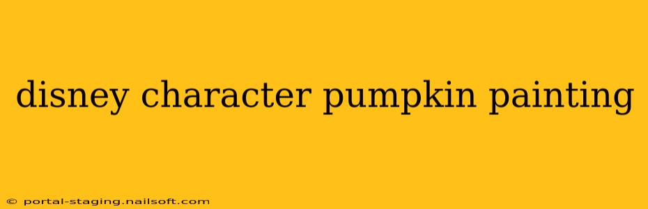 disney character pumpkin painting