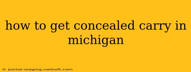 how to get concealed carry in michigan