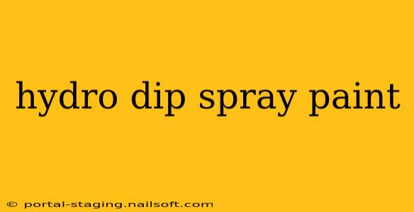hydro dip spray paint