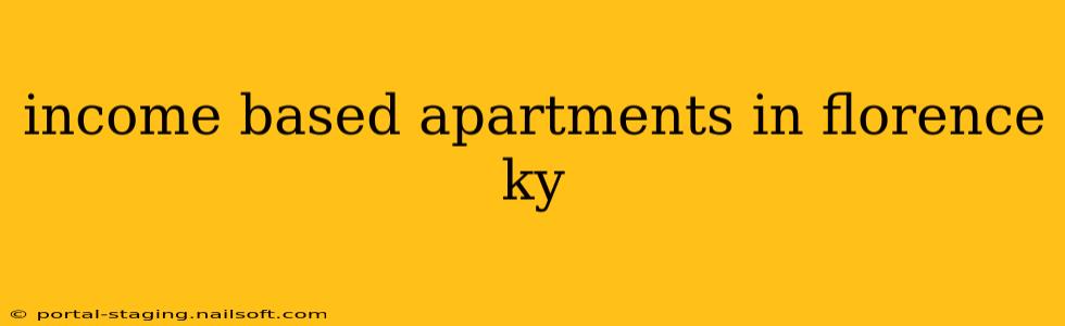 income based apartments in florence ky