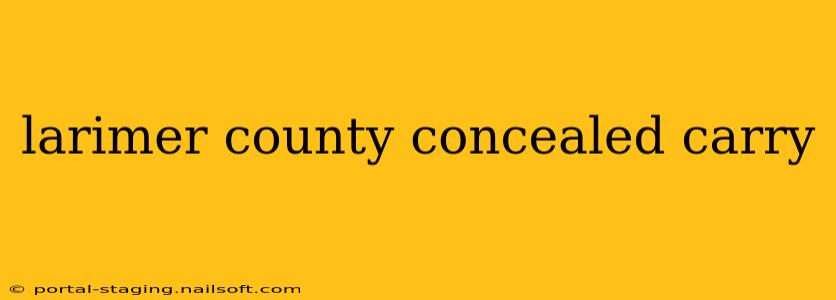 larimer county concealed carry