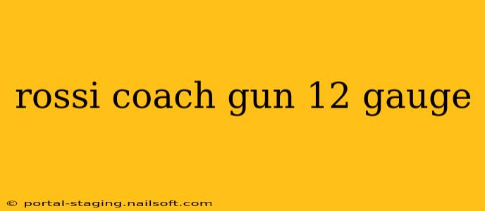 rossi coach gun 12 gauge